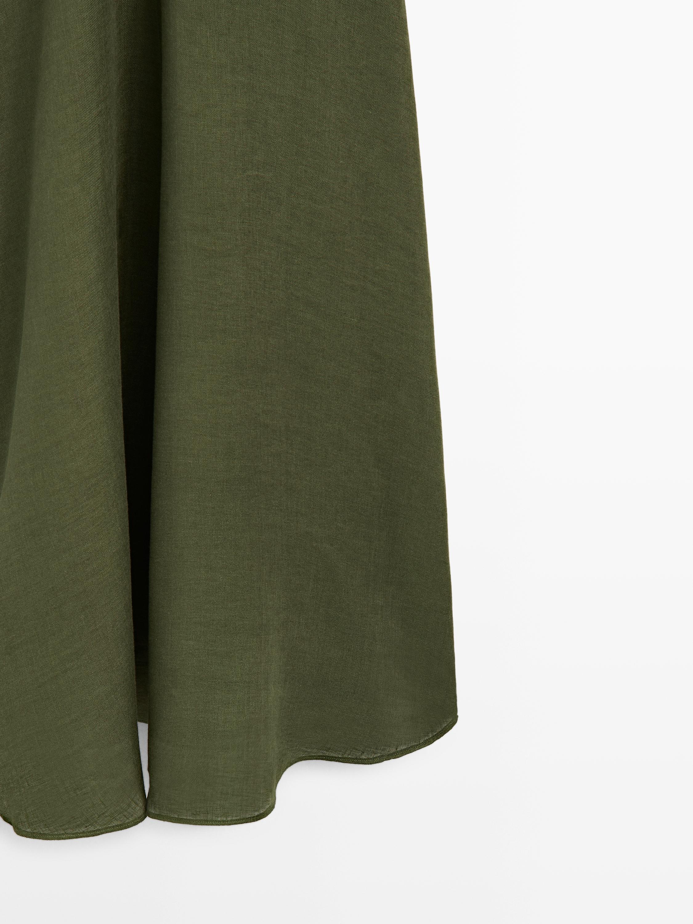 Flowing midi dress with thin straps